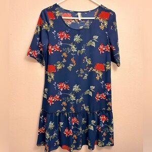 Xhilaration Navy floral mini dress